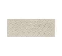 Baroni Home Cabecero de cama acolchado de terciopelo beige con estructura interna de MDF, doble gancho de acero y altura ajustable, fácil montaje en pared, diseño elegante y cómodo, 142 x 55 cm