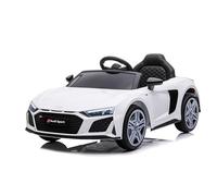 Baroni Home Coche Eléctrico para Niños Audi R8 Sport, 12V con MP3, Coche Mando a Distancia Completo Opcional, Asiento Eco Cuero, Apertura Puertas, Velocidad 3-5 km/h, con Mando a Distancia, Blanco