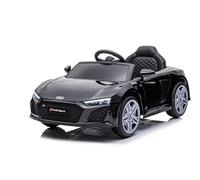 Baroni Home Coche Eléctrico para Niños Audi R8 Sport, 12V con MP3, Coche Mando a Distancia Full Optional, Asiento Eco Cuero, Apertura Puertas, Velocidad 3-5 km/h, con Mando a Distancia, Negro