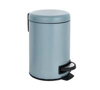 Baroni Home Cubo de basura para baño con pedal, cesta de basura moderna, diseño de cerámica para el baño, 24 x 17 x 25 cm, azul Avio