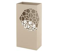 Baroni Home Diseño Moderno Cuadrado con Tallado, Paragueros Originales Gris con Gancho y Bandeja de Goteo Extraíble para Decorar el Hogar y la Oficina 25x15x50 cm