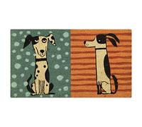 Baroni Home Felpudo para entrada de casa de coco pintado a mano, 70 x 40 cm, fácil de limpiar y súper resistente, para perros con 2 fondos de pantalla