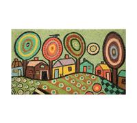 Baroni Home Felpudo para la Entrada de la casa, de Fibra de Coco Pintada a Mano, Alfombra de Exterior con Base Antideslizante, Felpudo Resistente y fácil de Limpiar, 70 x 40 cm (Paisaje 2)