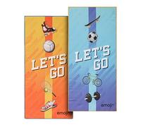 Baroni Home Juego de 2 toallas de microfibra, compactas y ultraligeras para adultos y niños, toalla para deporte, gimnasio, cubreherramientas, yoga, portátil, 90 x 45 cm (naranja y azul)