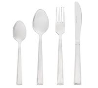 Baroni Home Juego de 24 piezas de Cubiertos de Acero Inoxidable, Cubiertos con Mango Cuadrado para 6 Personas, Aptos para Lavavajillas, Tenedor, Cuchillo, Cuchara, Cucharilla de Té o de Postre