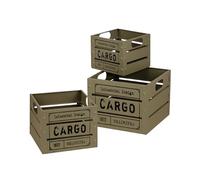 Baroni Home Juego de 3 cajas vintage de frutas y verduras, cajas de metal estilo industrial, contenedores multiusos apilables para casa, cocina, cestas de almacenamiento, 26 x 26 x 20 cm, cuadradas