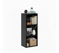 Baroni Home Librería de cubos modular, estantería modular multiusos para salón, dormitorio y entrada, diseño moderno, montaje sencillo (negro, 3 estantes)