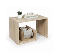 Baroni Home Mesa de café moderna para salón, mesa lateral para sofá, diseño minimalista para salón y dormitorio, 36 x 38 x 59 cm (natural)