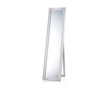 Baroni Home Montemaggi - Espejo de pie con inclinación Ajustable de Madera Blanca Mate, 40 x 4 x 160 cm