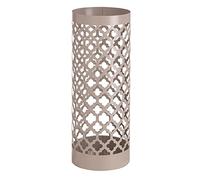 Baroni Home Paragüero Cilíndrico de Diseño Moderno Paragüero Clásico de Metal con 2 Ganchos y Bandeja de Lluvia Extraíble, 19x19x49 cm, Tórtola