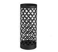 Baroni Home Paragüero Cilíndrico de Diseño Moderno Paragüero Clásico de Metal con 2 Ganchos y Bandeja de Lluvia Extraíble, 19x19x49 cm, Negro