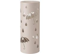Baroni Home Paragüero Cilindrico de Metal con Incrustación Lluvia y Paraguas con Gancho y Bandeja Recogegotas Extraíble, 19x19x49 cm, Gris pardo