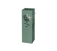 Baroni Home Paragüero de diseño moderno de metal con globos aerostáticos, 2 ganchos y bandeja escurridor extraíble 16 x 16 x 49 cm (verde)