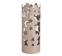 Baroni Home Paragüero de Diseño Moderno, Para Paraguas de Metal Flowers con 2 Ganchos y Bandeja Escurridor Extraíble de 19x19x49 cm, Tórtola