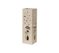 Baroni Home Paragüero Moderno Diseño Gato con Tallado de Lluvia - Paragüero Original con Gancho y Bandeja de Goteo Extraíble para Decorar el Hogar y la Oficina 15,5x15x49 cm - Gris pardo