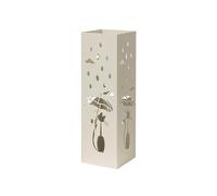 Baroni Home Paragüero ModernoDiseño Gato con Tallado de Lluvia, Paragüero Original con Gancho y Bandeja de Goteo Extraíble para Decorar el Hogar y la Oficina 15,5x15x49 cm - Blanco