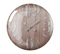 Baroni Home Reloj de pared de PVC silencioso, estilo vintage, números blancos, cristal lenticular blanco, 51 x 51 x 6 cm