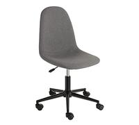 Baroni Home Silla de Oficina Acolchada giratoria, sillón de Oficina Ajustable sin reposabrazos, ergonómica, máx. 130 kg, 63x40x93 cm, Color Gris