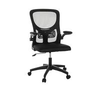 Baroni Home Silla de oficina ergonómica con soporte lumbar, reposabrazos reclinables acolchados, respaldo transpirable, altura ajustable 56 x 59 x 100 cm (negro)