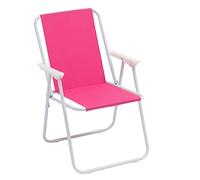 Baroni Home Silla Plegable de Playa, Silla de Playa o Camping de Tela, Silla de Exterior con Reposabrazos de Color, 52 x 44 x 76 cm (Rosa, 1 Pieza)