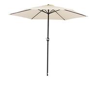 Baroni Home Sombrilla de jardín terraza balcone, sombrilla con poste central ajustable, color Ø 2,70 m x 2,36 m, beige