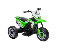 Baroni Toys Honda CRF450 - Triciclo eléctrico para niños de 1 a 4 años con motor de 6 V, 3 km/h, para interior y exterior, certificado de seguridad EN71 y CE, color verde