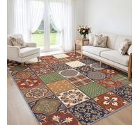 Baroque classicalArea - Alfombra antideslizante de 240 x 300 cm, cuadrada, mosaico, decoración del hogar, lavable, ligera, no desprende pelusa, de pelo bajo, apta para mascotas, para sala de estar
