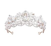 Baroque Zircon Bridal Tiara - Elegant Alloy Headband For Weddings & Events, One Size, Madera de agar
