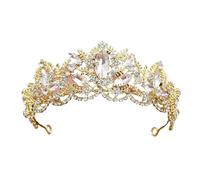 Baroque Zircon Bridal Tiara - Elegant Alloy Headband For Weddings & Events, One Size, Madera de agar