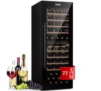 Barossa 77 Duo Refrigerador para vinos de 2 zonas 191L 77 botellas LED táctil Negro Klarstein