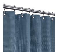 Barossa Design Cortina de Ducha de Punto gofre para Hotel de Lujo, Tela Resistente, 230 g/m², sin soplar, Impermeable, Lavable a máquina, Azul Claro Luna, 71 x 72 Pulgadas