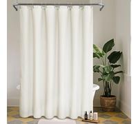 Barossa Design - Cortina de Ducha de Tela, diseño de Diamantes, Heave Duty, hidrófugo, SPA - piqué, 177,8 x 182,9 cm para decoración de baño, Cortinas 70 x 72 Beige