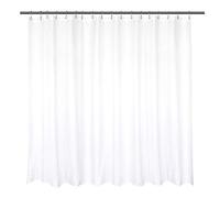 Barossa Design Cortina de Ducha de Tela Extra Ancha Impermeable, 108 Pulgadas de Ancho x 72 Pulgadas de Alto, Calidad de Hotel, Lavable a máquina, Forro de Ducha Blanco para bañera, 108 x 72 Pulgadas