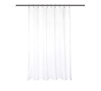Barossa Design Cortina de Ducha de Tela Impermeable, 137 cm de Ancho x 183 cm de Alto, Calidad de Hotel, Lavable a máquina, Color Blanco, para bañera, 54 x 72 Pulgadas