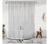 Barossa Design Forro de Cortina de Ducha de PEVA 3 imanes y Ojales de Metal, Cortinas Impermeables Ligeras de tamaño estándar para baño, Negro translúcido