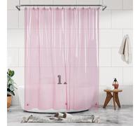 Barossa Design Forro de Cortina de Ducha de PEVA 3 imanes y Ojales de Metal, Cortinas Impermeables Ligeras de tamaño estándar para baño, Rosa translúcido