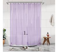 Barossa Design Forro de Cortina de Ducha, Forro de Ducha de PEVA Transparente 3 imanes y Ojales de Metal, Cortinas de Ducha Impermeables Ligeras de tamaño estándar para baño, Lavanda translúcida