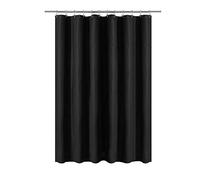 Barossa Design Forro para Cortina de Ducha, Forro de Ducha de plástico PEVA baño, Cortina de baño Ligera de tamaño estándar con 3 imanes, Ojales de Metal, Negro