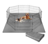 Barpor Almohadillas Lavables para orina para Perros de 48 x 66 Pulgadas, Color Gris, Gruesas, Reutilizables, Fuertes absorciones, a Prueba de Fugas, Alfombrillas de Parto para Perros, a Prueba de