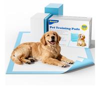 Barpor Empapadores Perros 60x60cm Desechables - 100 Unidades Almohadillas Higiénica Absorbentes para Cachorros y Gatos Resistente a Prueba de Fugas con Superficie de Secado Rápido