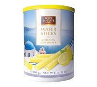 Barquillos Feiny Biscuits - 400 g - Barquillos crujientes con crema de limón - Dulce para picar y decorar postres
