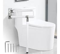 Barra Abatible Baño Minusvalido, Barra de Apoyo Para Baño Agarre Inodoro Barras Asidero, Pasamanos Barandilla Baño WC, 150KG Asas de Ducha Antideslizantes Handicap pasamanos de Baño Apoyabrazos