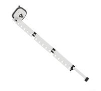 Barra Baño Flexible Forma L Curva Sin Agujeros(White (three points)) | Montaje con ventosa para fuerte, superficies lisas, azulejos vidrio, no requiere perforación, instalación rápida