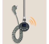 barra calefactora con termostato 1200W inteligente WiFi, temporizador programable y pantalla LCD, Elemento calefactor de varilla calefactora para radiadores o toalleros, solo resistencia, Antracita