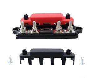 Barra colectora 300 A Busbar 48 V para abrazaderas M6 Auto Barco (5 | Carga total de 300 A, 48 V CC máximo, para terminales de tornillo m6, gestión eficiente de cables, para coche y barco