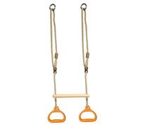 Barra colgante para niños pequeños barra colgante para niños columpio de trapecio ajustable con anillas de gimnasia para jugar en interiores y exteriores entrenamiento de fuerza y fitness para p