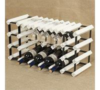 Barra comercial de madera pura para vino, estante para colgar copas invertidas, estante de vidrio para vino tinto, gabinete de exhibición de vino para el hogar (color: beige)