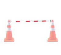 Barra Cónica Retráctil Barrera Cónica Portátil Que Excluye Conos de Carretera, Postes Conectores de Barricada Retráctiles Temporales para Estacionamientos, Equipo de Control de Edificios(Red,5pcs)