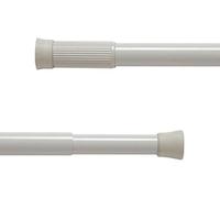 Barra cortina extensible blanca, 115-180 cm, ideal para colgar cortinas y proporcionar una opción decorativa en cualquier habitación.