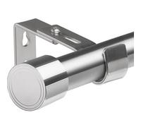 barra cortina extensible palo de cortina para cortinas para salón dormitorio cocina 72-155 cm (plata Φ25 mm)